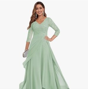 Mother of the bride sage green dress